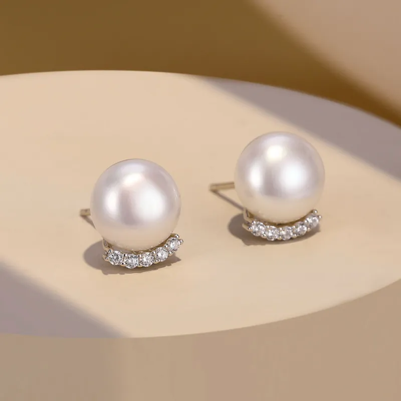 BRIR Pearl Stud Earrings Women's-1