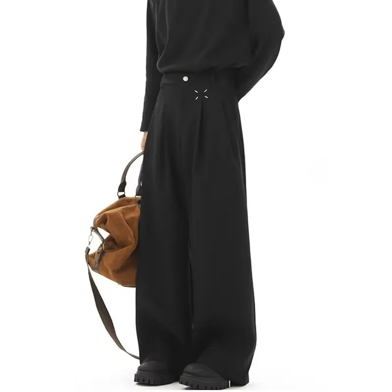 Fakeyoung Casual Pants Unisex Black-3