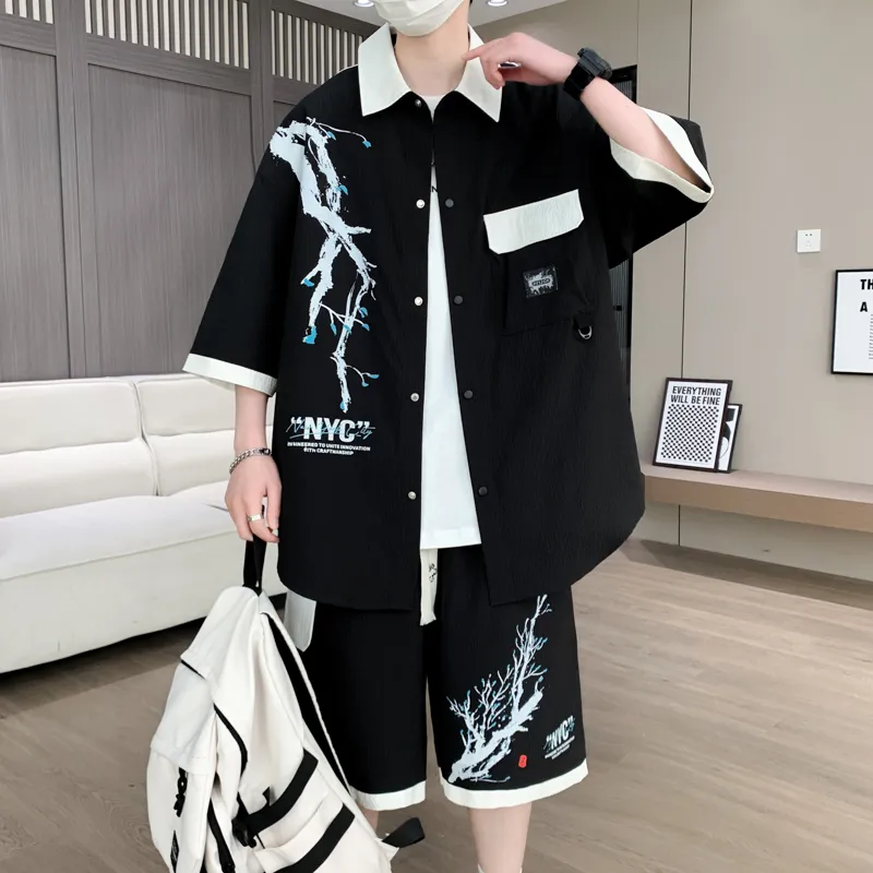 Fakeyoung Shirt Matching Set Unisex-3