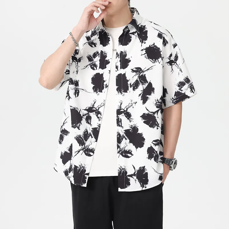 Fakeyoung Shirts Unisex Ink Shadow Flower Rhythm-3