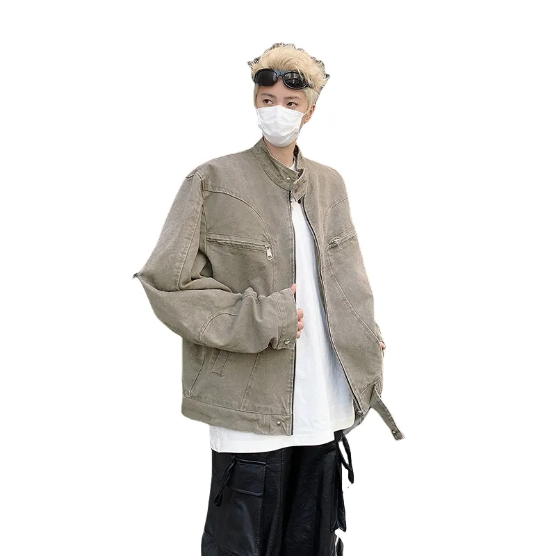 Fakeyoung Denim Jacket Unisex Gray-2