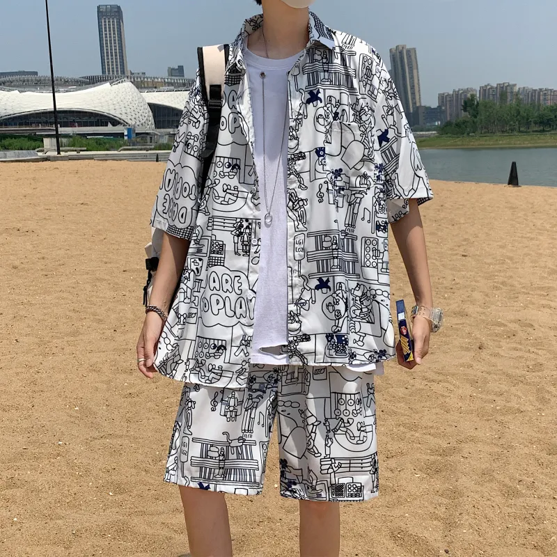 Fakeyoung Shirt Matching Set Unisex-2