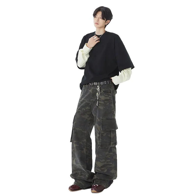 Fakeyoung Cargo Pants Unisex Camouflage-0