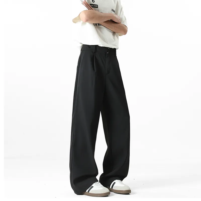 Fakeyoung Casual Pants Unisex Black-3