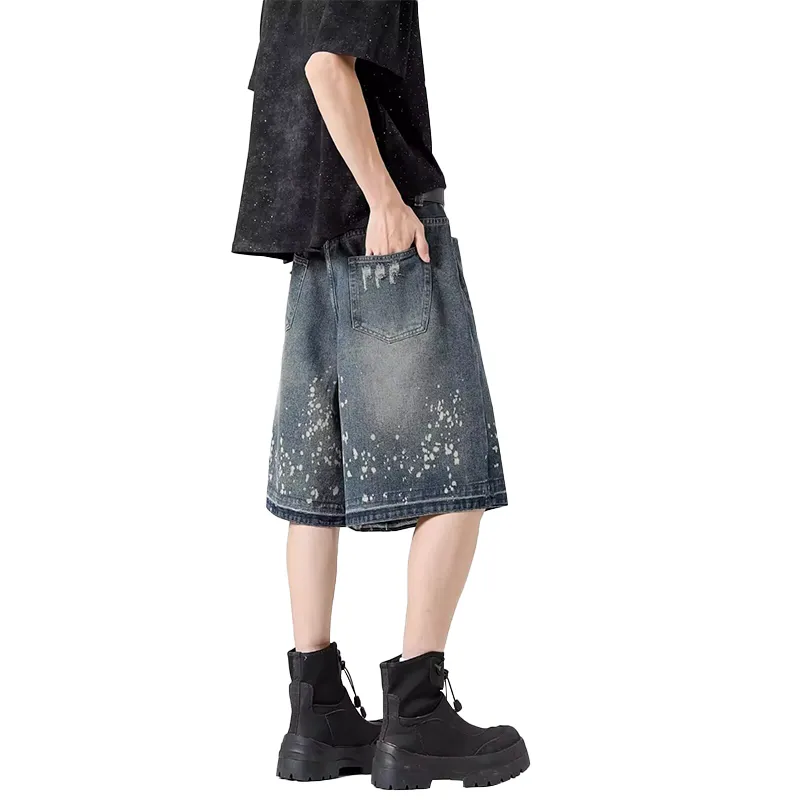 Fakeyoung Denim Shorts Unisex Blue-1