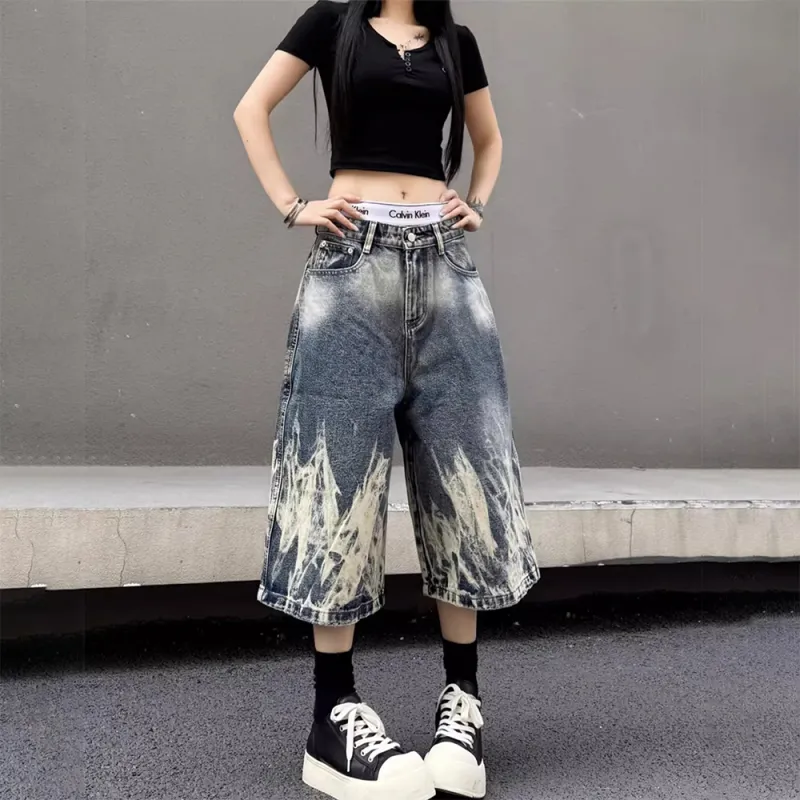 Fakeyoung Denim Shorts Unisex Blue-4
