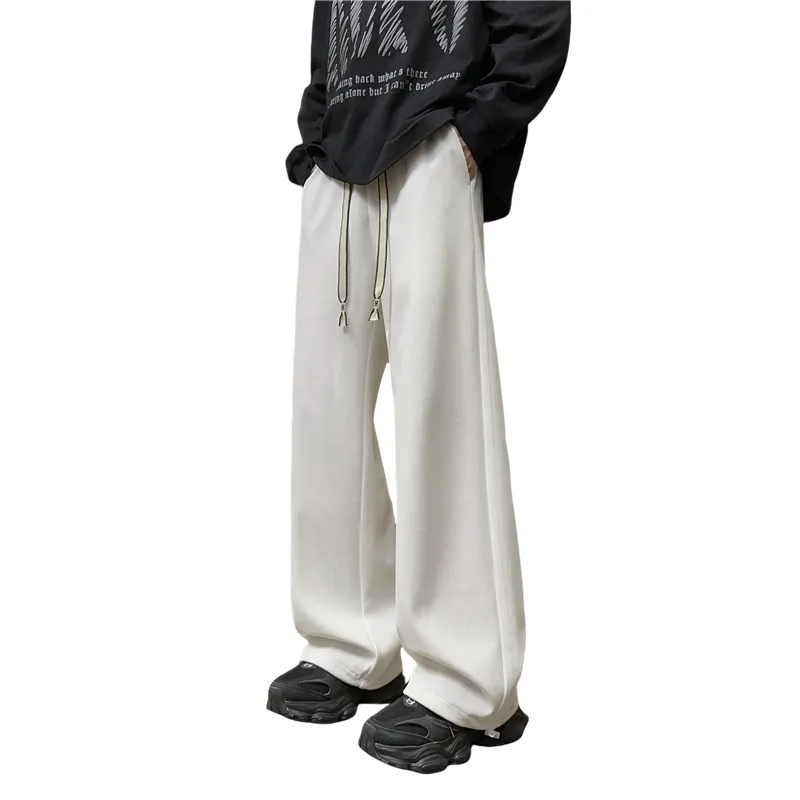 Fakeyoung Casual Pants Unisex Black-5