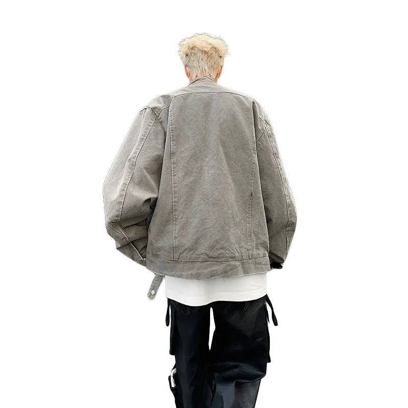 Fakeyoung Denim Jacket Unisex Gray-1