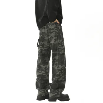 Fakeyoung Jeans Unisex Camouflage Army Green