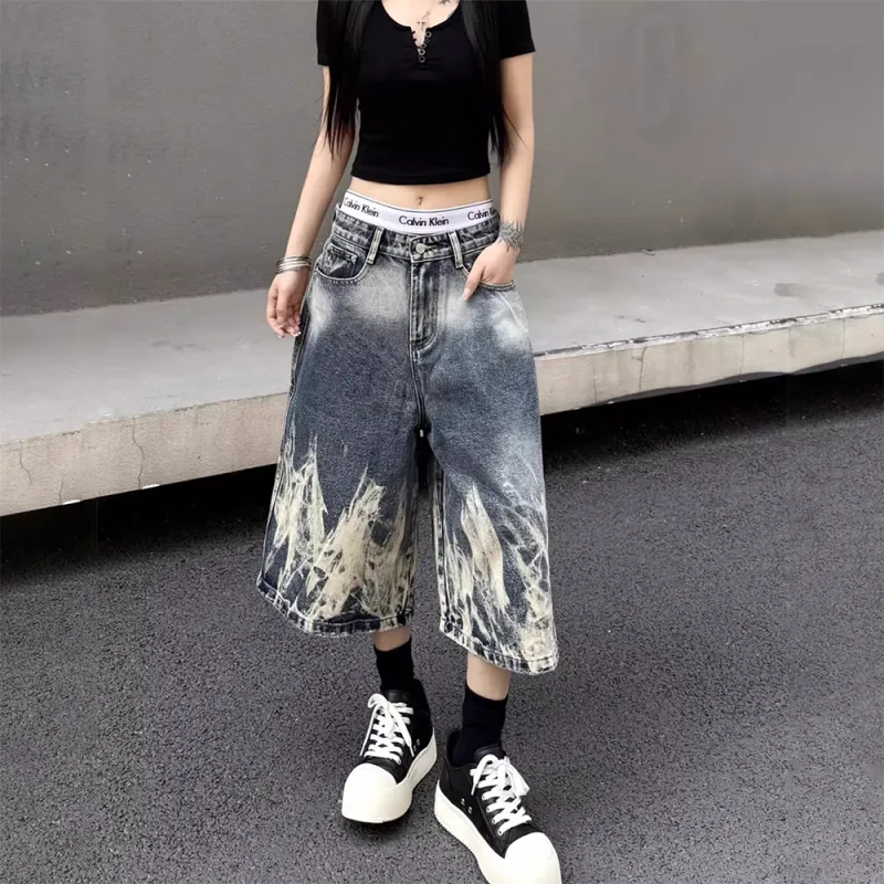 Fakeyoung Denim Shorts Unisex Blue-1