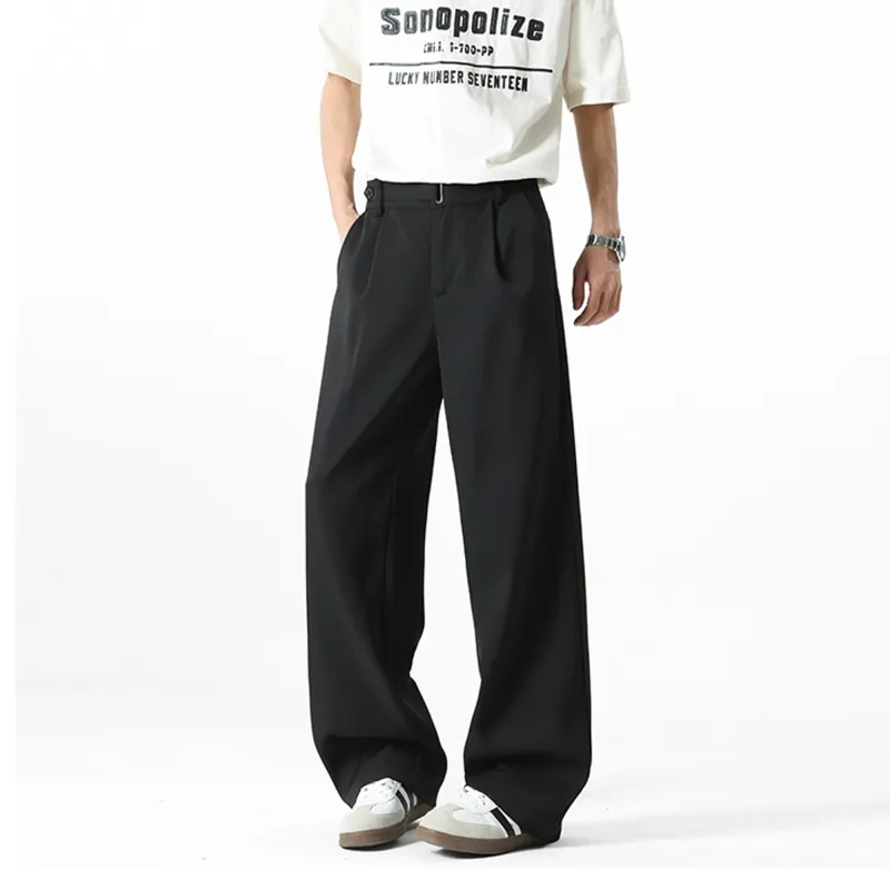Fakeyoung Casual Pants Unisex Black-2