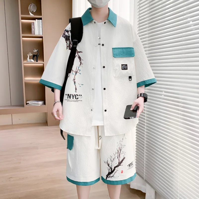 Fakeyoung Shirt Matching Set Unisex-6