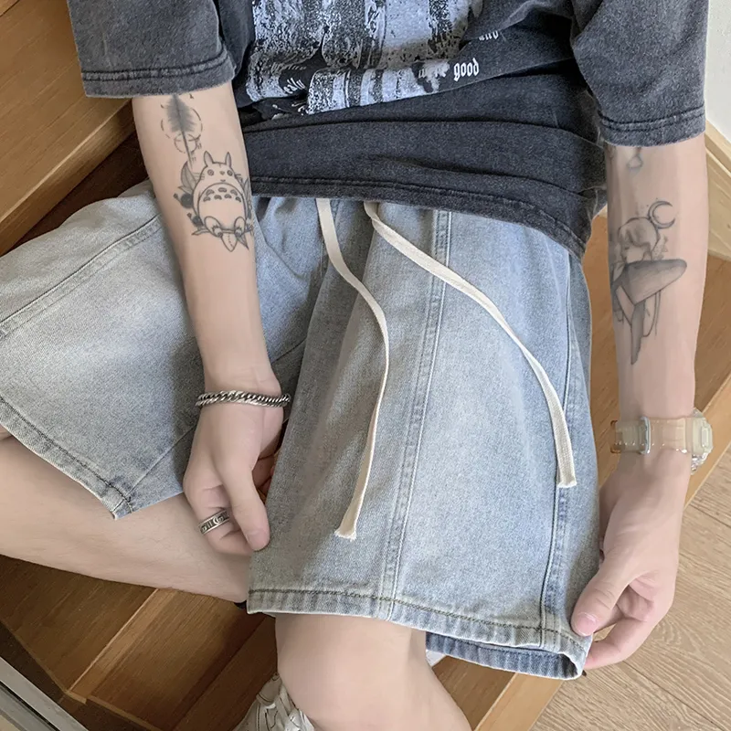 Fakeyoung Denim Shorts Unisex-4