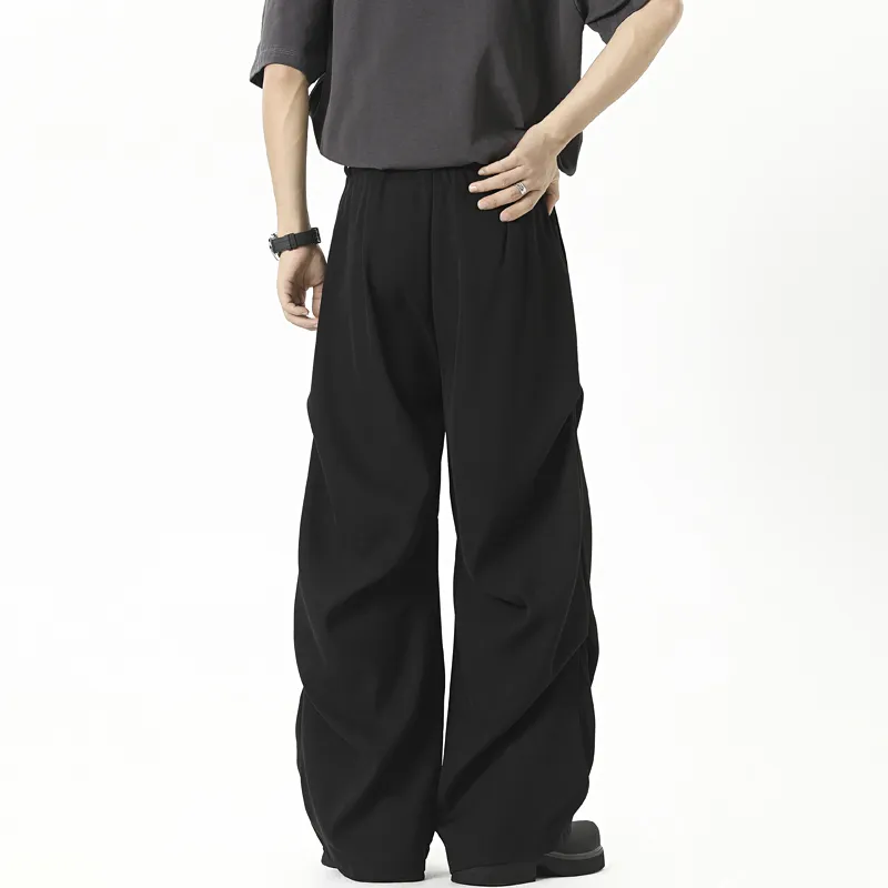 Fakeyoung Casual Pants Unisex Black-6