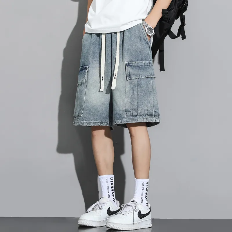 Fakeyoung Denim Shorts Unisex-3