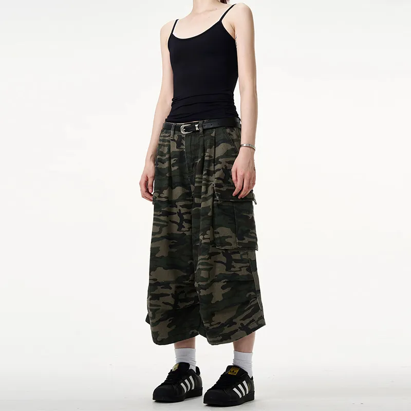 Fakeyoung Denim Shorts Unisex Green-4