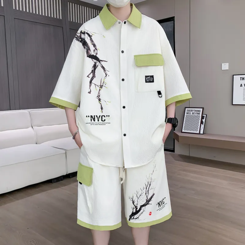 Fakeyoung Shirt Matching Set Unisex-11
