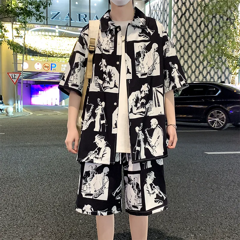 Fakeyoung Shirt Matching Set Unisex-1