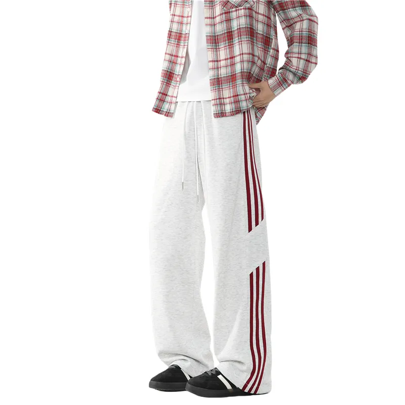 Fakeyoung Casual Pants Unisex White Heather Gray-1