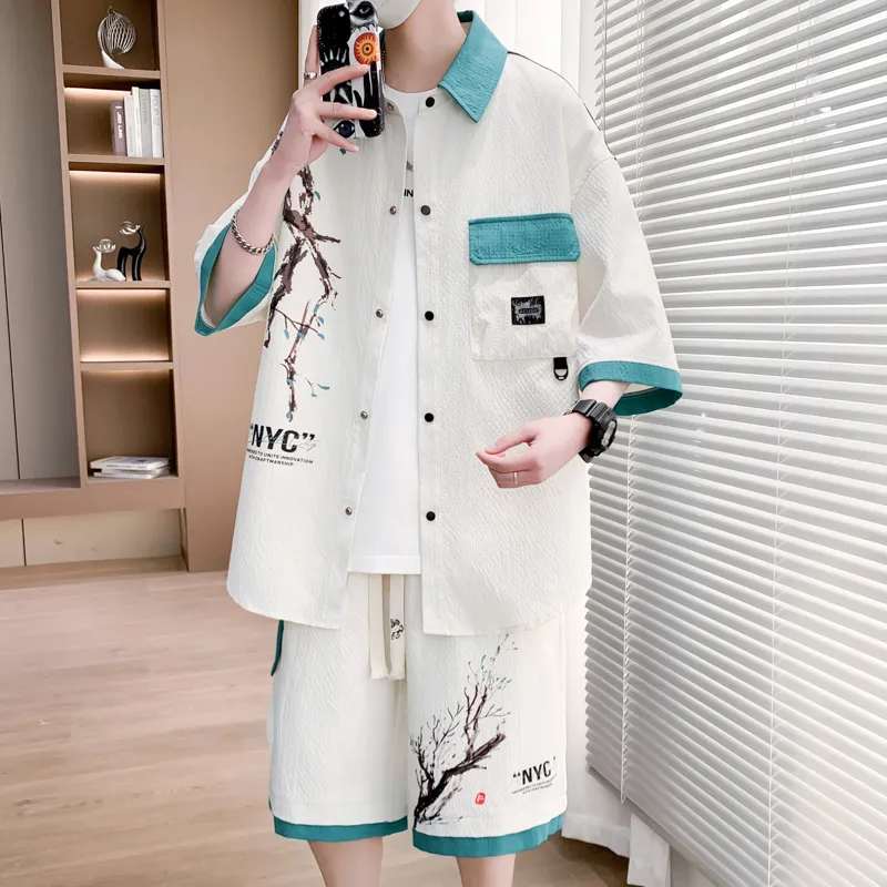 Fakeyoung Shirt Matching Set Unisex-8