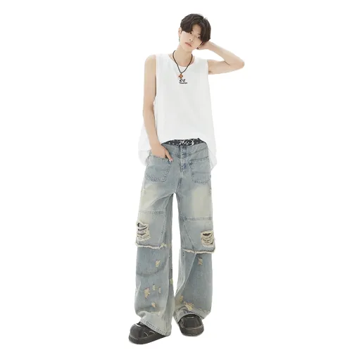 Fakeyoung Jeans Unisex Distressed