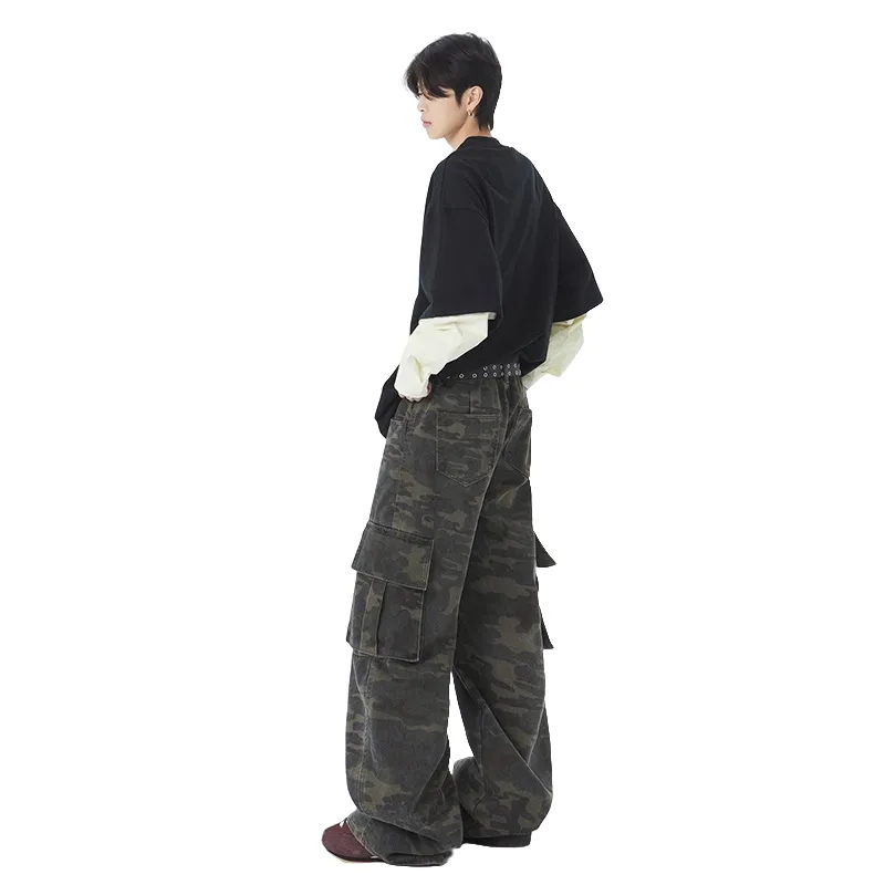 Fakeyoung Cargo Pants Unisex Camouflage-2