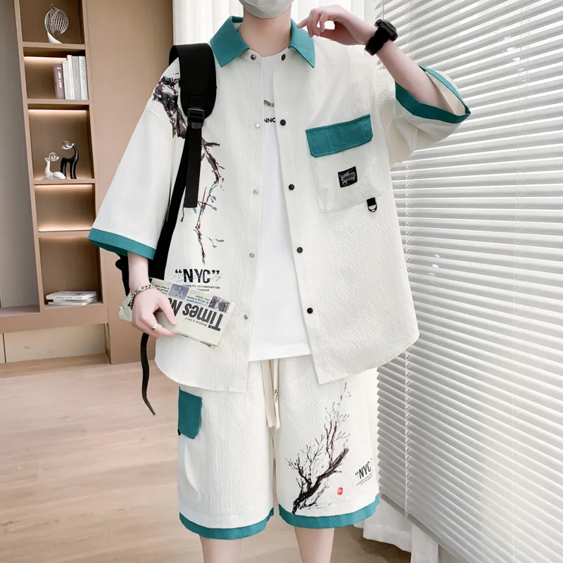 Fakeyoung Shirt Matching Set Unisex-7