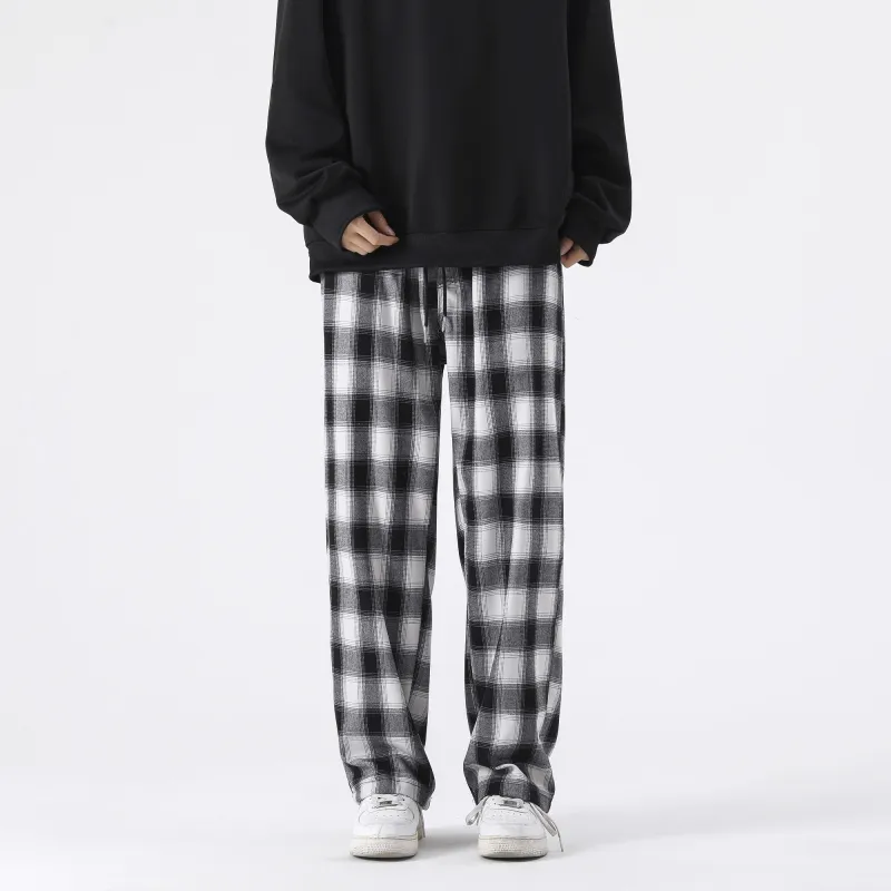 Fakeyoung Casual Pants Unisex Plaid-1