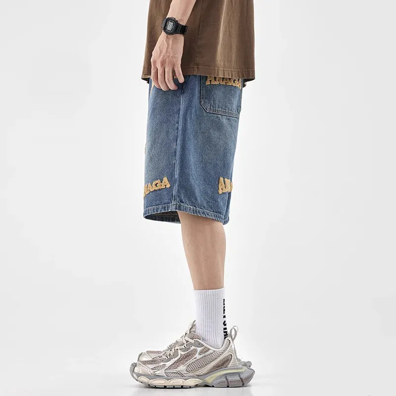Fakeyoung Denim Shorts Unisex Blue-5