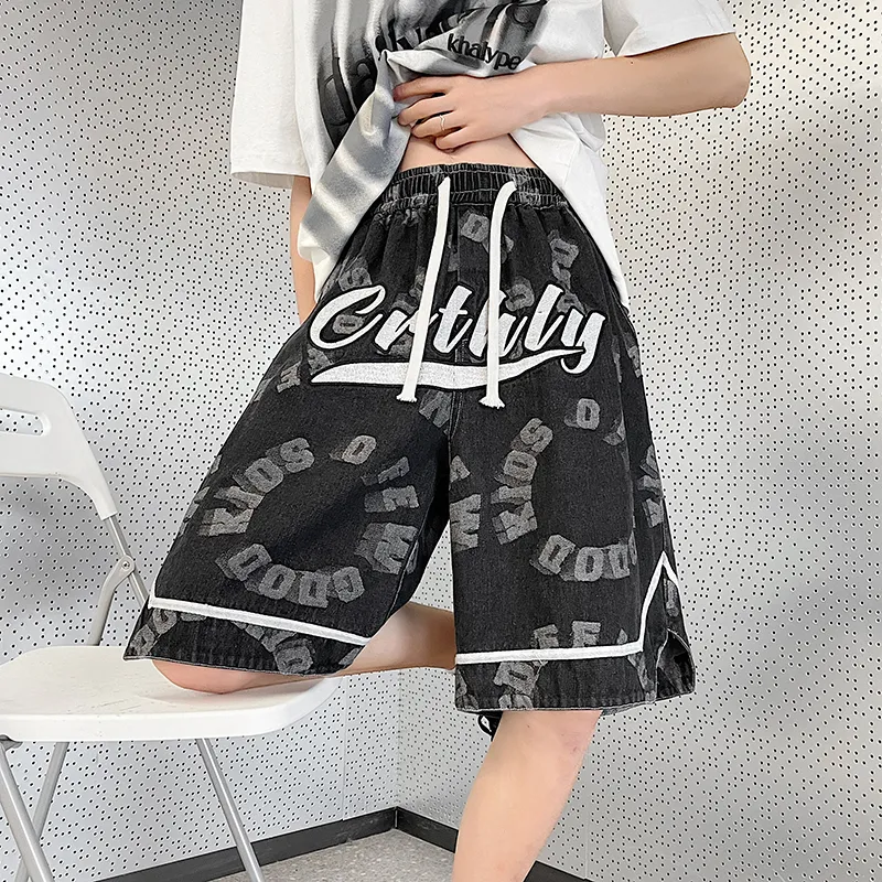 TESTUNG Classic Denim Shorts Unisex-5