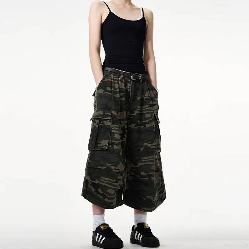 Fakeyoung Denim Shorts Unisex Green-2