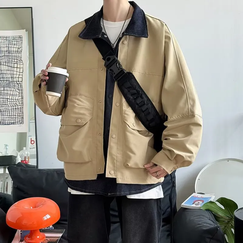 Fakeyoung Jackets Coats Unisex Khaki-3