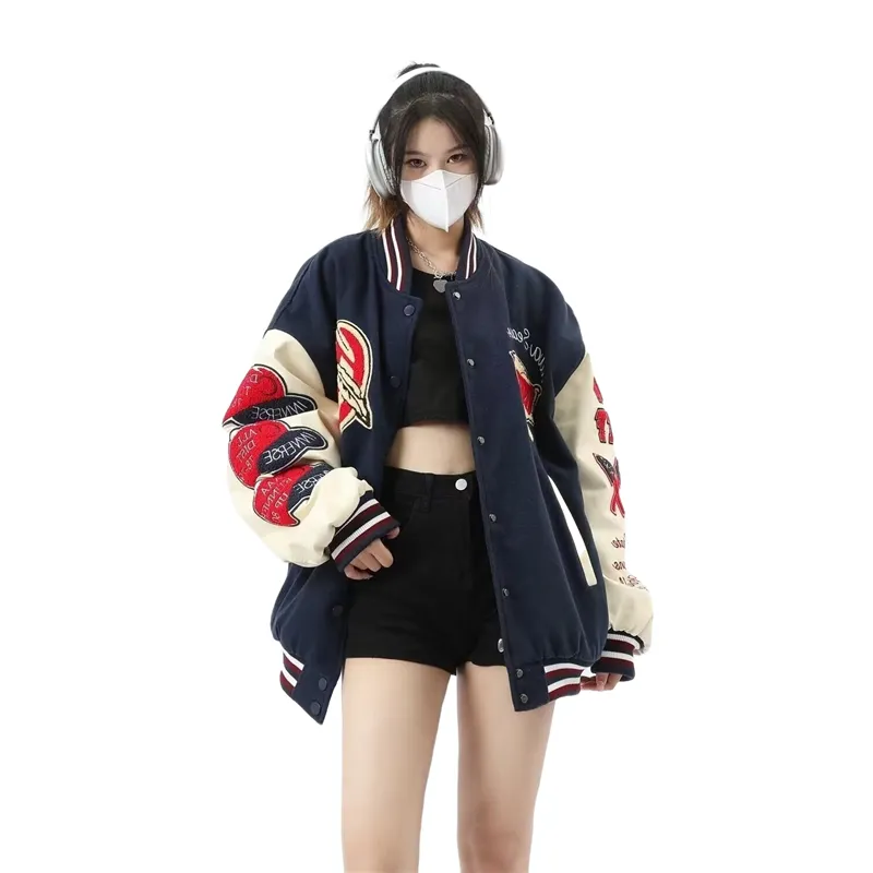 Fakeyoung Jackets Coats Unisex Navy Blue-1