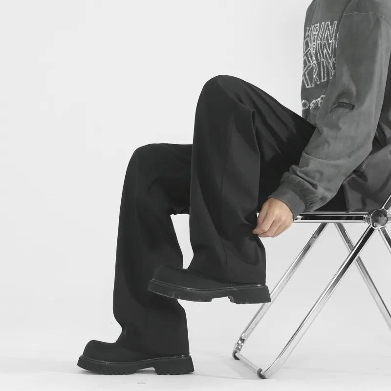 Fakeyoung Casual Pants Unisex Black-4