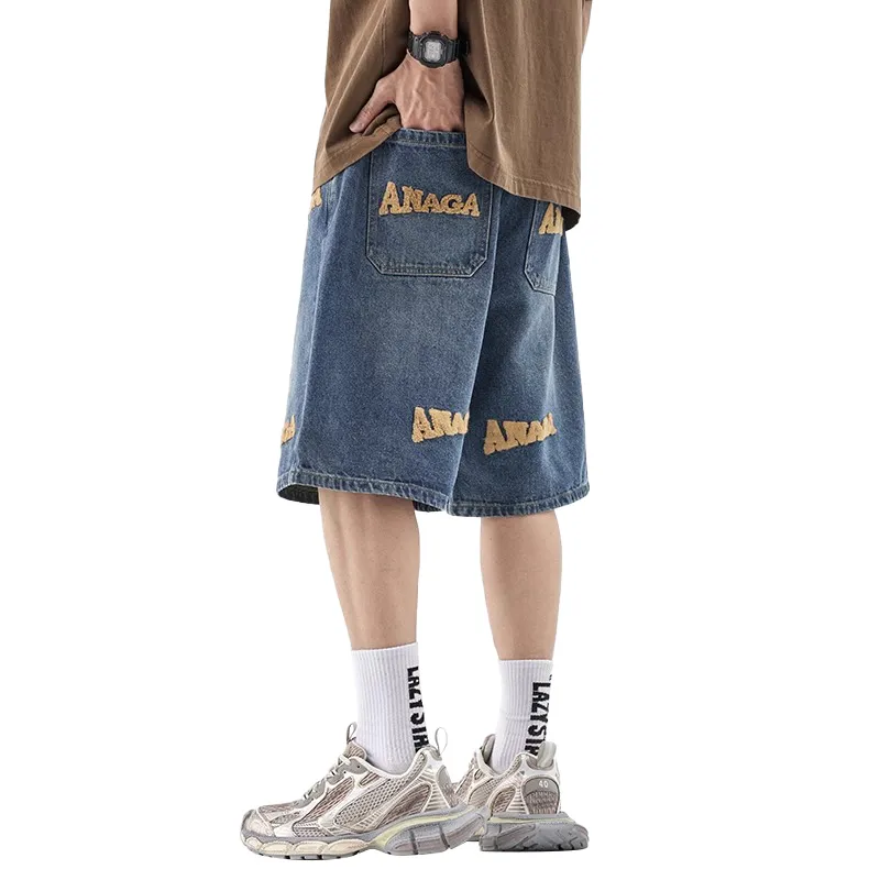 Fakeyoung Denim Shorts Unisex Blue-1
