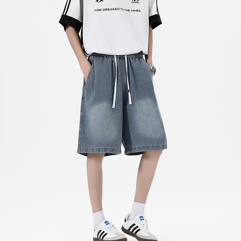Fakeyoung Denim Shorts Unisex-5