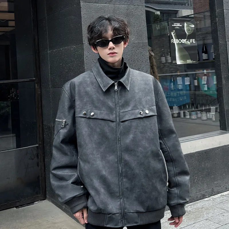 Fakeyoung Leather Jacket Unisex-4