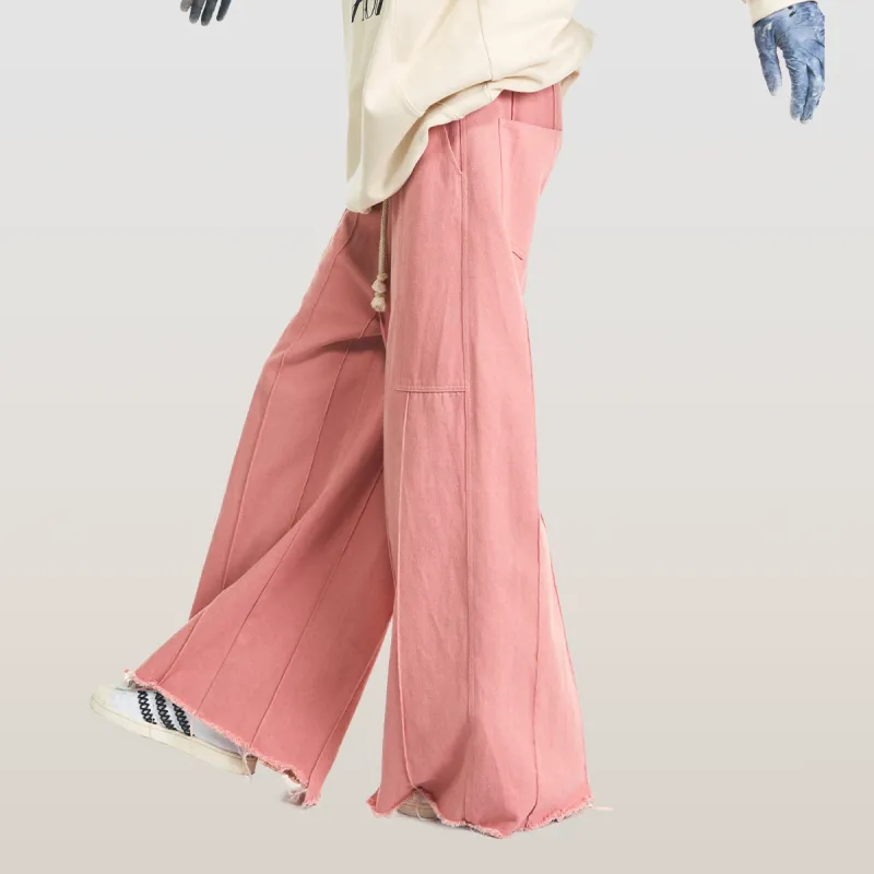 RELABEL Casual Pants Unisex Pink-6