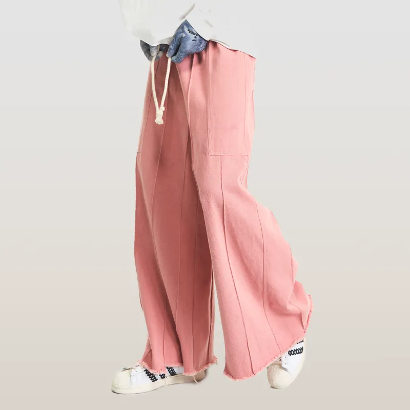 RELABEL Casual Pants Unisex Pink-3