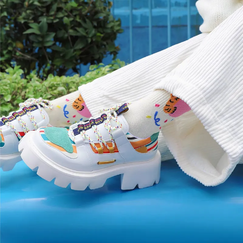 NiuwaStudio Low Top Chunky Sneakers Women's Multicolor-3