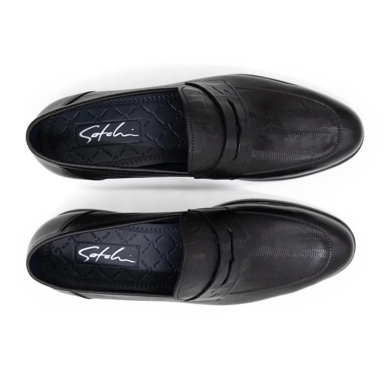 Satchi Business Formal Leather Shoes Men's Black-5
