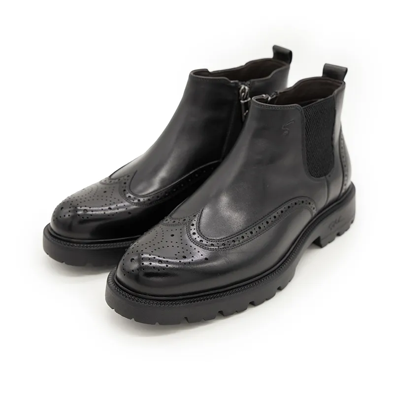 Satchi Short Chelsea Boots Men's Black-2