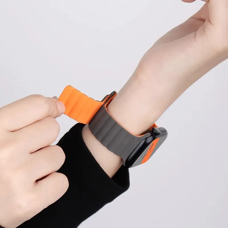 SOUTU Watch Band Apple Compatibility 38/40/41/42/44/45/49mm Silicone Material-13