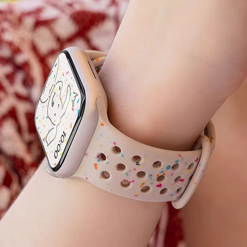 SOUTU Watch Band Apple Compatibility 38/40/41/42/45/49mm Silicone Material-2