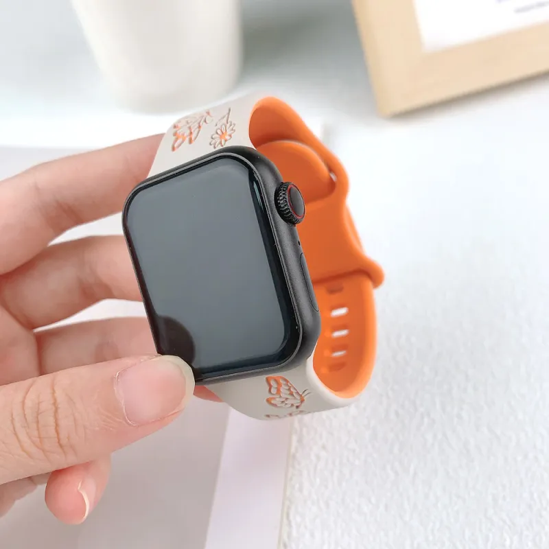 SOUTU Watch Band Apple Compatibility 38/40/41MM / 42/44/45/49MM Silicone Material-2