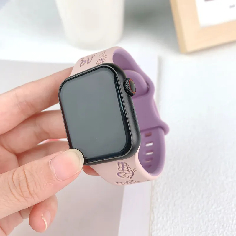 SOUTU Watch Band Apple Compatibility 38/40/41MM / 42/44/45/49MM Silicone Material-11