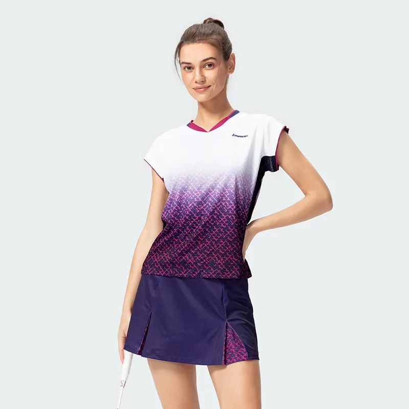 Kawasaki Contest Series Badminton Jersey Women's Fuchsia-1
