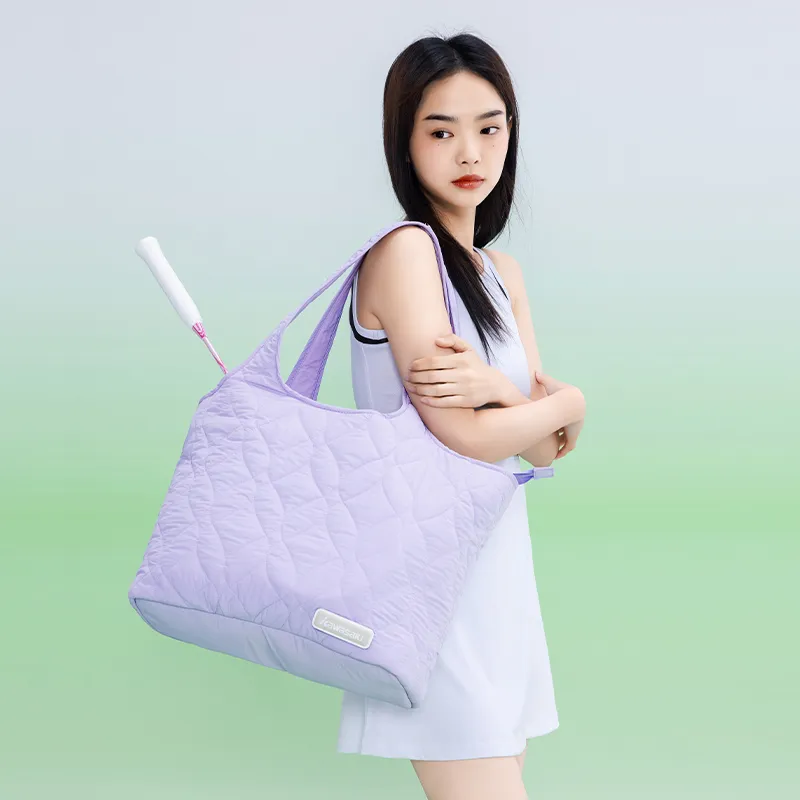 Kawasaki Blue And White Porcelain Series Fabric Shoulder Bag Women's Cloud Purple/Cloud Black/Cloud White-1