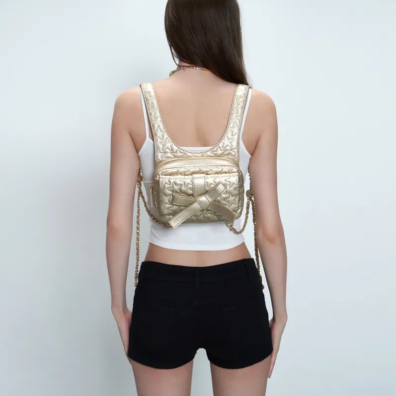 ECODAY ECOD PU Backpack Regular Women's Silver/Champagne Gold-5