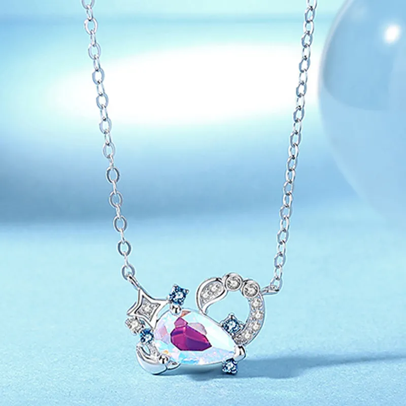 TEEX Sparkling Diamond Necklaces Women's-1